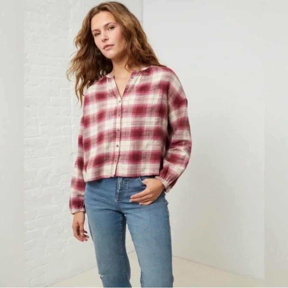 NWT UpWest Plaid Button-Down Shirt